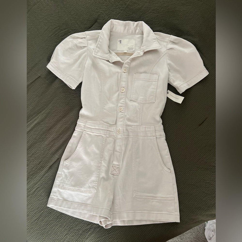 NWT Pilcro from Anthropologie Beige Romper size 6